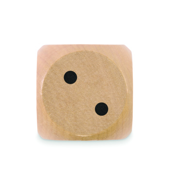 Logo trade promotional item photo of: Schima wooden dice 5cm dia