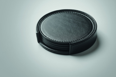 Logotrade promotional gift picture of: Set of 4 PU coasters