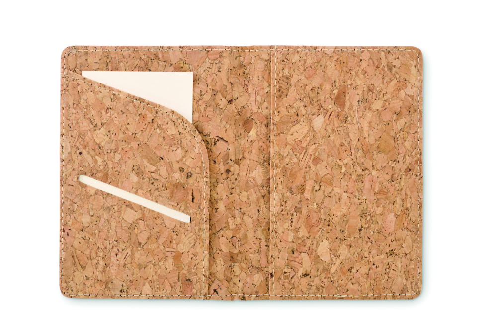 Logo trade promotional products image of: Cork passport holder