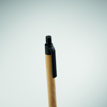 Logotrade promotional gift image of: Push button ball pen in bamboo