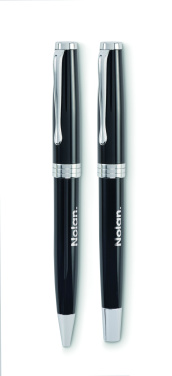 Logo trade promotional giveaways picture of: Ball pen and roller set