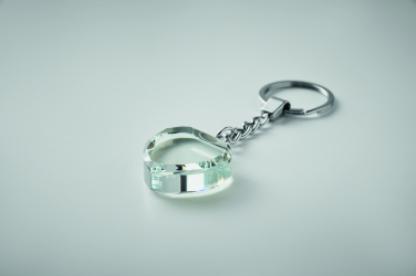 Logotrade business gifts photo of: Glass heart award key ring