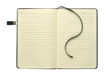 Logotrade promotional gift picture of: A5 notebook w/ integrated USB