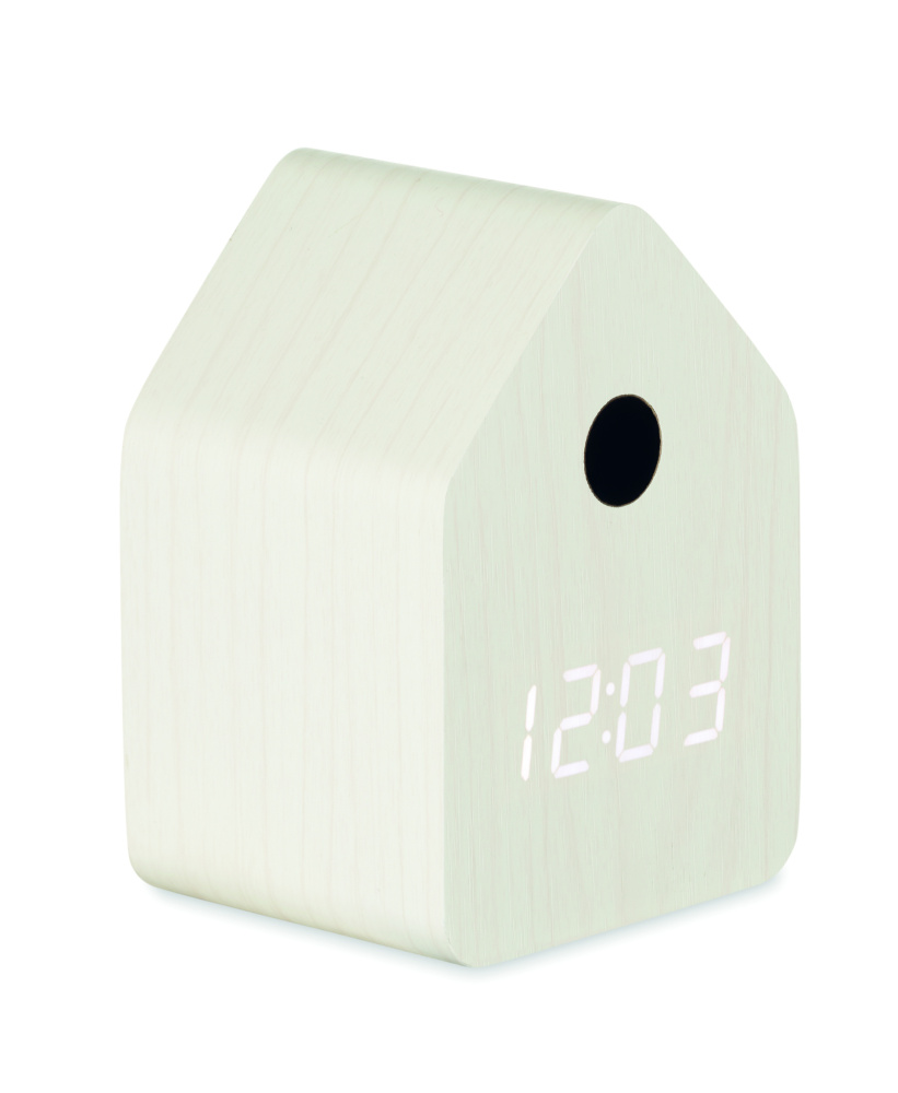 Logo trade advertising products image of: MDF cuckoo alarm clock