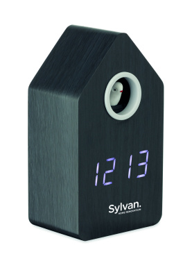 Logo trade promotional gift photo of: MDF cuckoo alarm clock