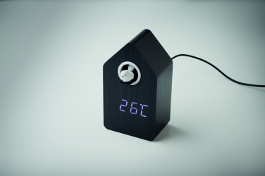 Logo trade advertising products image of: MDF cuckoo alarm clock