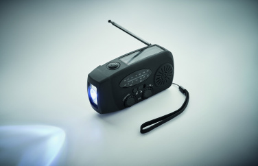 Logotrade promotional gift image of: Portable radio SOS with LED torch