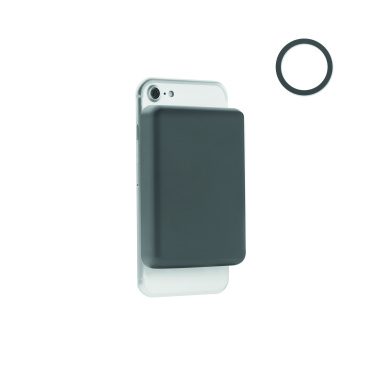 Logo trade promotional gifts image of: Magnetic wireless charger 15W powerbank 5000 mAh