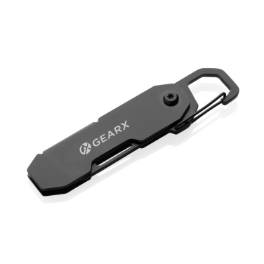 Logo trade corporate gifts image of: Gear X foldable EDC tool with carabiner and parcel cutter