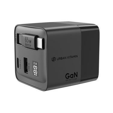 Logotrade corporate gift picture of: Urban Vitamin Mendocino 65W GaN charger retractable cable