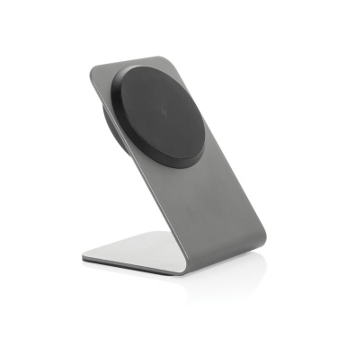Logotrade promotional item picture of: Terra aluminium 15W magnetic wireless charging phone stand