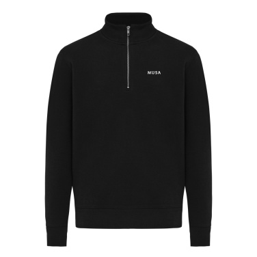 Logotrade advertising product picture of: IQONIQ Elgon recycled cotton quarter zip sweater