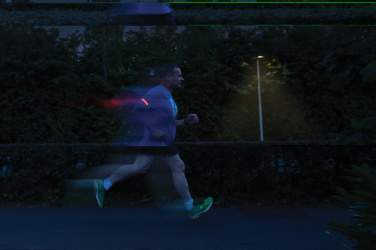 Logo trade corporate gifts image of: Lumi Sprint RCS rplastic LED re-chargeable running light