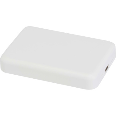 Logotrade promotional item picture of: Acrab 5000 mAh 15W magnetic wireless power bank with 20W PD - made from recycled plastic