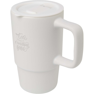 Logotrade promotional merchandise image of: Carter 450 ml ceramic mug with plastic lid