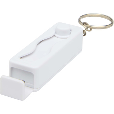 Logotrade promotional giveaway picture of: Aggia recycled plastic phone stand with fidget toy