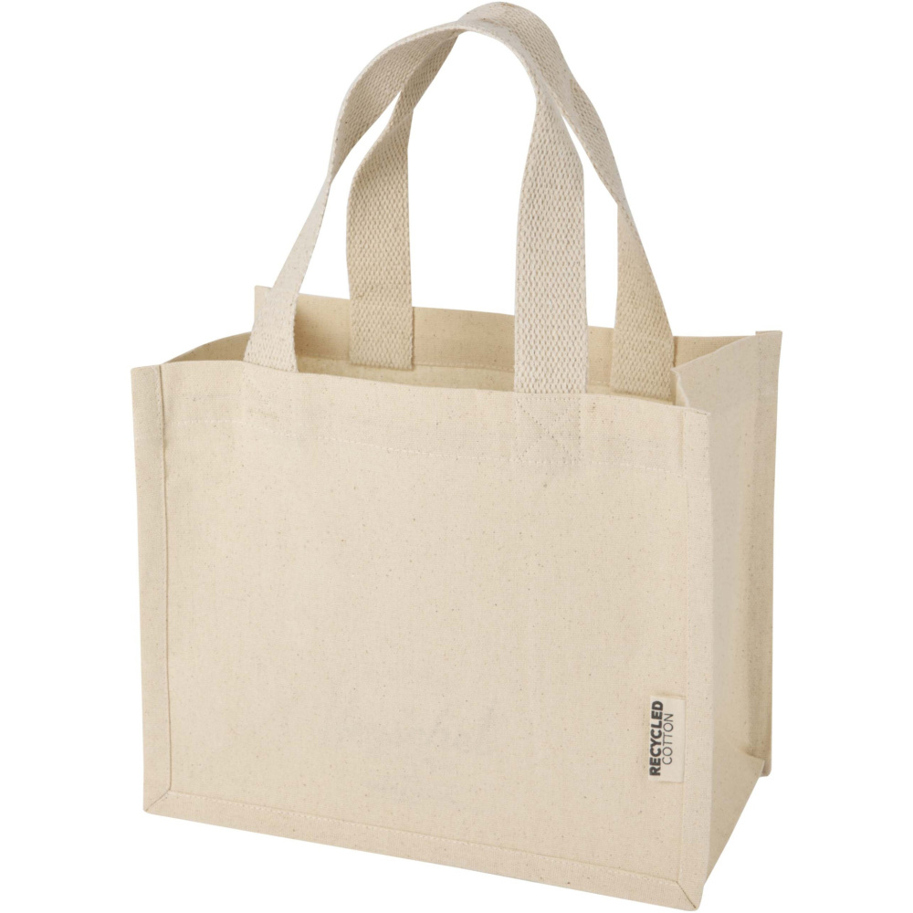 Logotrade corporate gift image of: Odessa 220 g/m² GRS recycled cotton mini gusset tote bag 9L