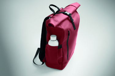 Logo trade corporate gifts image of: Rolltop laptop rucksack 600D