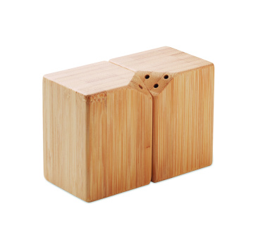 Logo trade corporate gifts picture of: Bamboo salt & pepper set