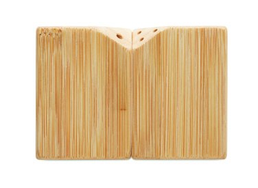 Logo trade advertising product photo of: Bamboo salt & pepper set