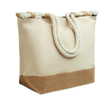 Logo trade corporate gifts image of: Canvas beach bag