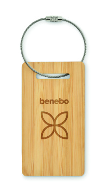 Logo trade promotional merchandise image of: Bamboo luggage tag