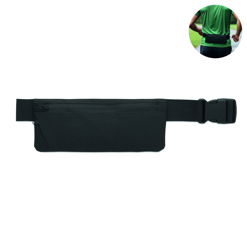 Logo trade promotional products image of: Sports waist bag 600D RPET