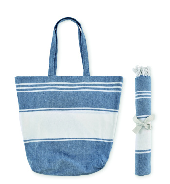 Logotrade promotional merchandise image of: Beach bag with hammam towel