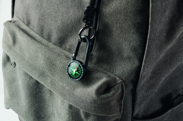 Logo trade business gifts image of: Outdoor compass with carabiner