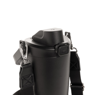 Logo trade corporate gifts picture of: Avira Ayala RCS re-steel duosip lockable crossbody tumbler