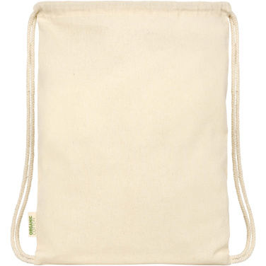 Logo trade promotional merchandise image of: Odisha 100 g/m² OCS organic drawstring bag 5L
