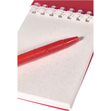 Logotrade promotional merchandise photo of: Lig Mini recycled outdoor soft cover notebook and ballpoint pen set (black ink)