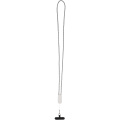 Anser recycled plastic smartphone lanyard with 27W 5-in-1 built-in cable, White