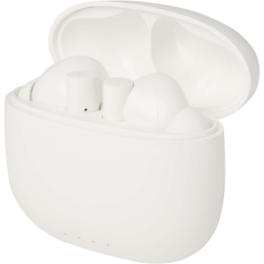 Logotrade promotional gift image of: Alterf recycled plastic True Wireless Bluetooth® headset with silicone eartips