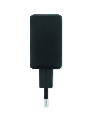 Logotrade promotional gift image of: EU 2-pole wall adapter/charger