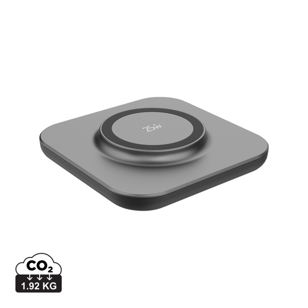 Logo trade promotional gifts image of: Quantum ultra-fast 25W magnetic wireless charging pad