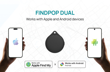 Logo trade promotional products image of: Findpop Dual RCS recycled plastic item finder IPX5