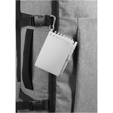 Logo trade business gift photo of: Lig Mini recycled outdoor soft cover notebook and ballpoint pen set (black ink)