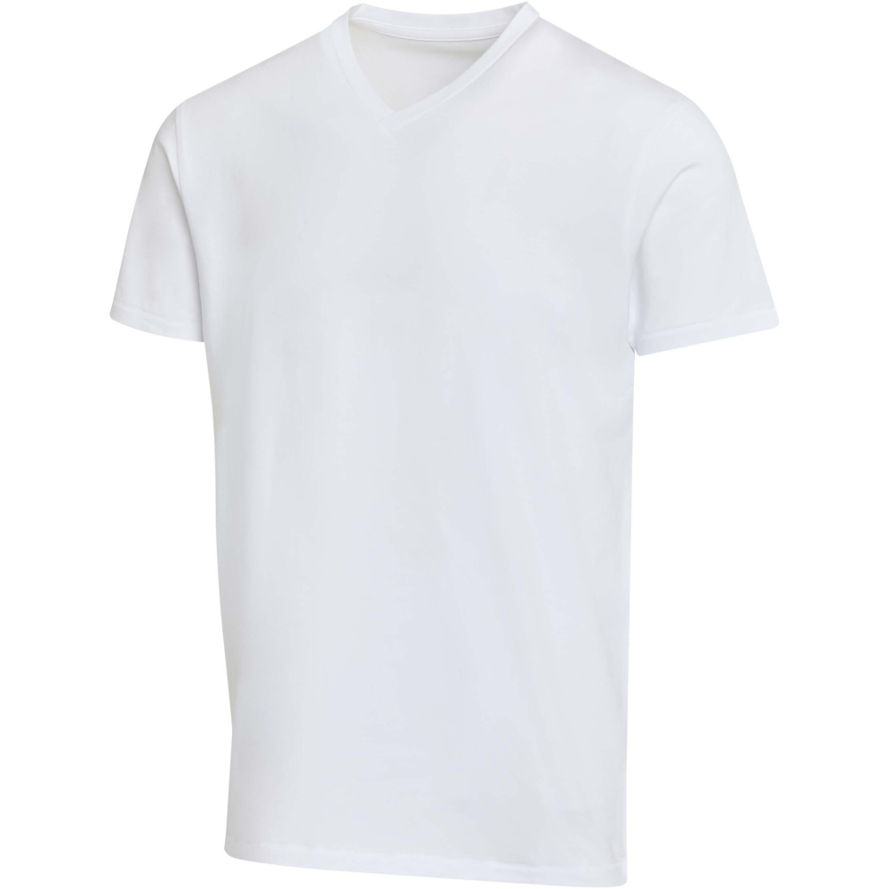 Logotrade advertising products photo of: Balfour 200 g/m² short sleeve v-neck unisex OCS organic t-shirt