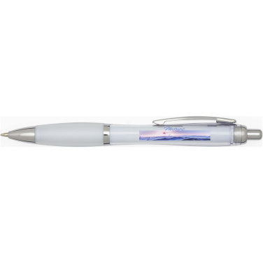 Logotrade business gift image of: Nash RCS plastic ballpoint pen (black ink)