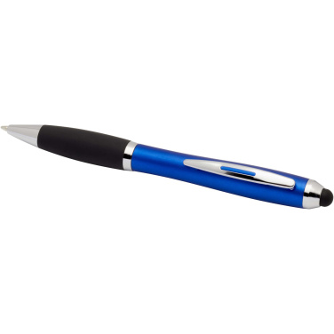 Logo trade corporate gifts image of: Nash RCS recycled plastic stylus ballpoint pen (black ink)