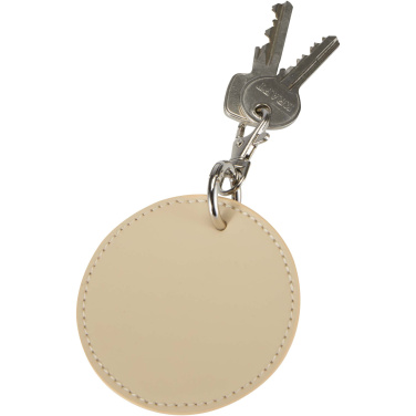 Logo trade corporate gifts picture of: Resi Plus GRS recycled round charm keychain