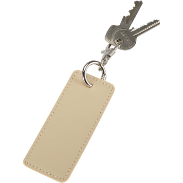 Logo trade advertising products picture of: Resi Plus GRS recycled rectangle charm keychain