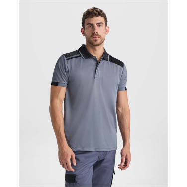 Logotrade business gift image of: Samurai 160 g/m2 unisex antibacterial short sleeve polo 