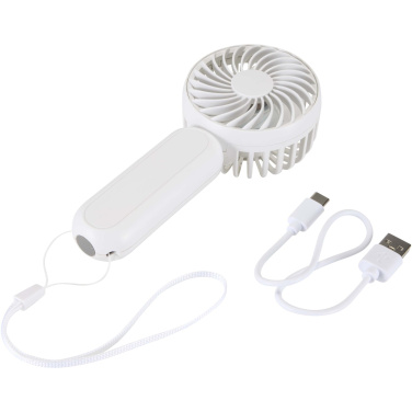 Logotrade promotional product image of: Aervia recycled plastic portable fan