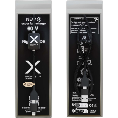 Logotrade corporate gift picture of: SCX.design C32 60W switch charging cable with light-up logo