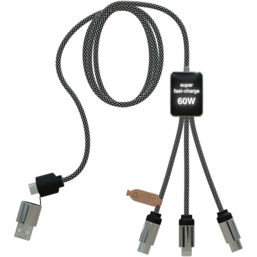 Logo trade promotional giveaway photo of: SCX.design C33 60W Type-C charging cable with dual light-up logo