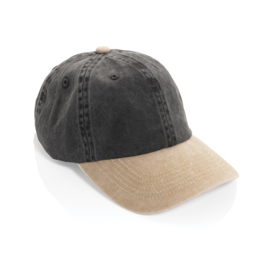 Logotrade business gift image of: BEAU AWARE™ Washed 6 panel 270gsm cotton twill two tone cap