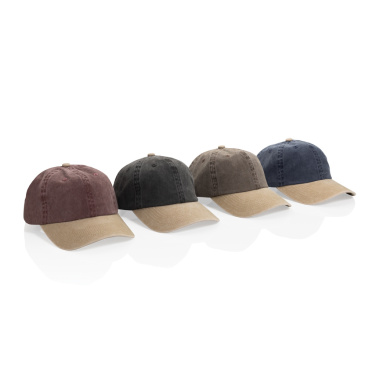 Logotrade advertising products photo of: BEAU AWARE™ Washed 6 panel 270gsm cotton twill two tone cap
