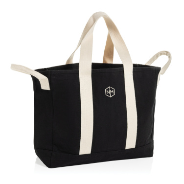 Logotrade advertising product picture of: BEAU AWARE™ Beach bag 400gsm recycled canvas, with side hand